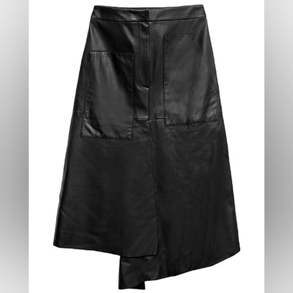NWT Tibi asymmetrical leather skirt - Picture 1 of 6